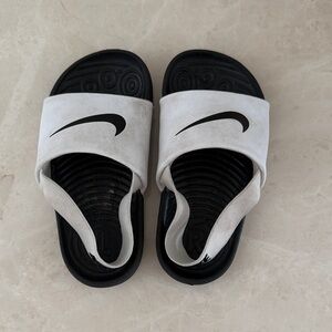 Nike Black & White Slide Sandals with Backstrap